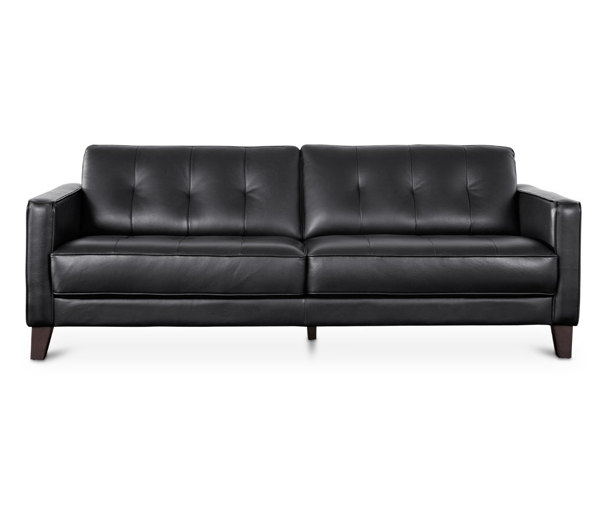 Sofa de Couro marrom modelo 3 lugares